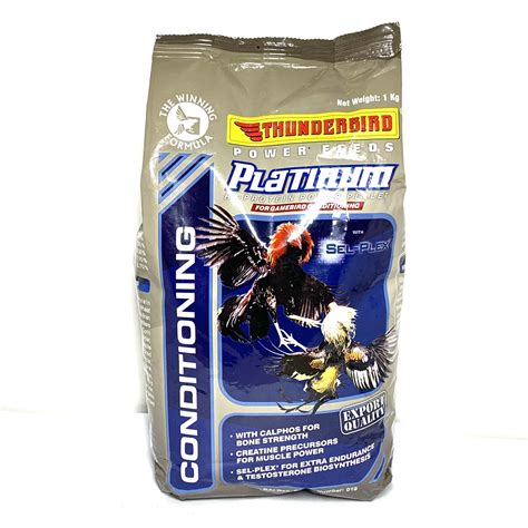 Thunderbird Platinum 1KG For Game Fowl .